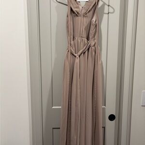 Elegant Beige Maxi Dress